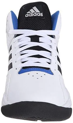 adidas NEO Men's Cloudfoam Ilation Mid Basketball Shoe,White/Black/Metallic Silver,10 M US