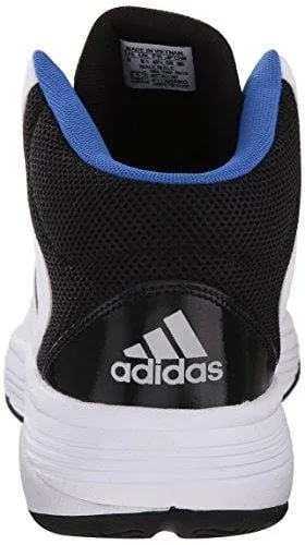 adidas NEO Men's Cloudfoam Ilation Mid Basketball Shoe,White/Black/Metallic Silver,10 M US