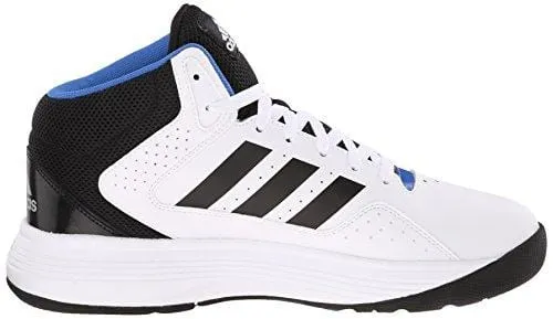 adidas NEO Men's Cloudfoam Ilation Mid Basketball Shoe,White/Black/Metallic Silver,10 M US