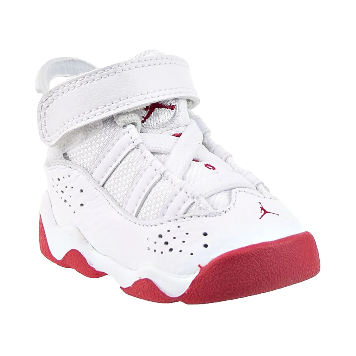Air Jordan 6 Rings (TD) Toddler's Shoes White-Mystic Hibiscus-Pure Platinum