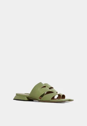 Alina G72 Strappy Sandals Verde Green Nappa