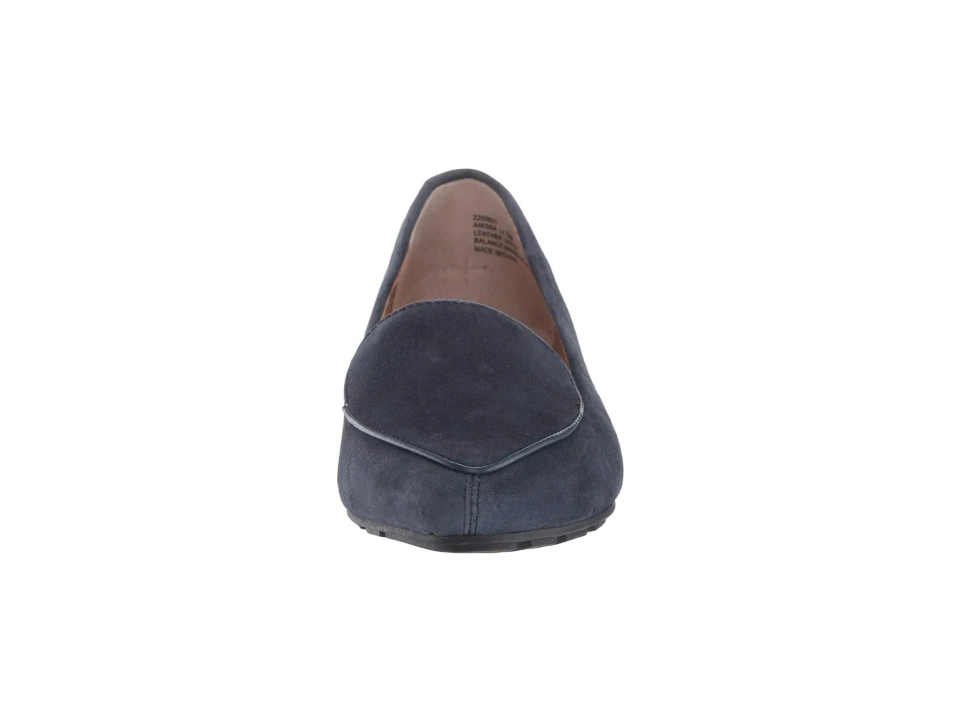 Anissa Sliver Navy Suede Me Too Wedge Loafers