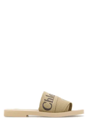 Cappuccino canvas Woody slippers