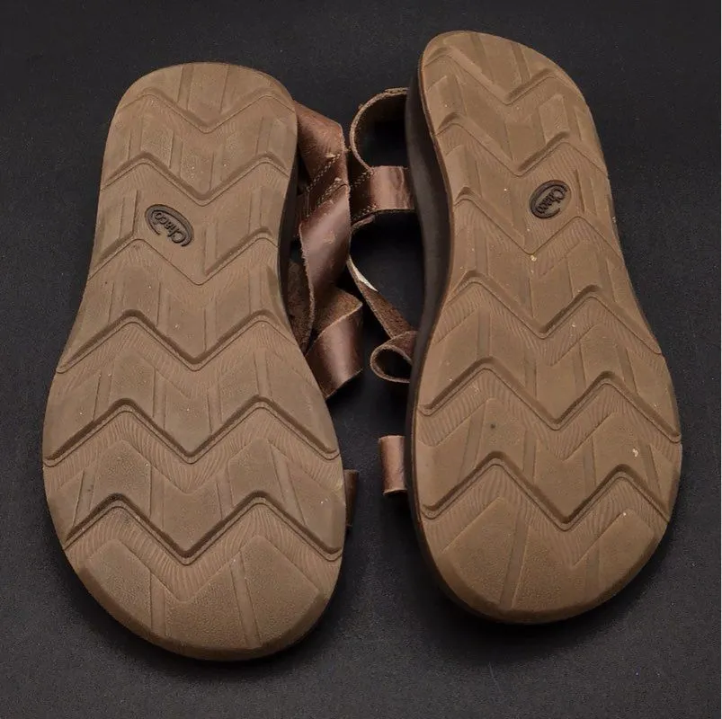 Chaco Men's Wayfarer J106647 Brown Strappy Sandals - Size 9