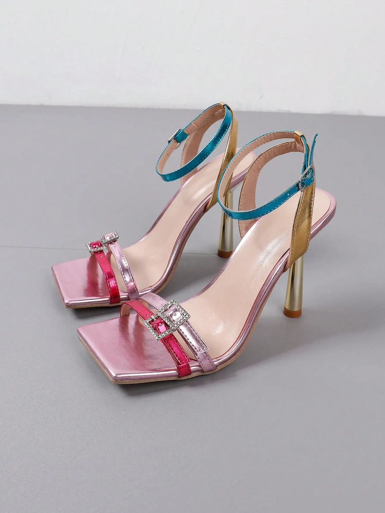 Elegant High Heels Open Toe Ankle Strap Sandals