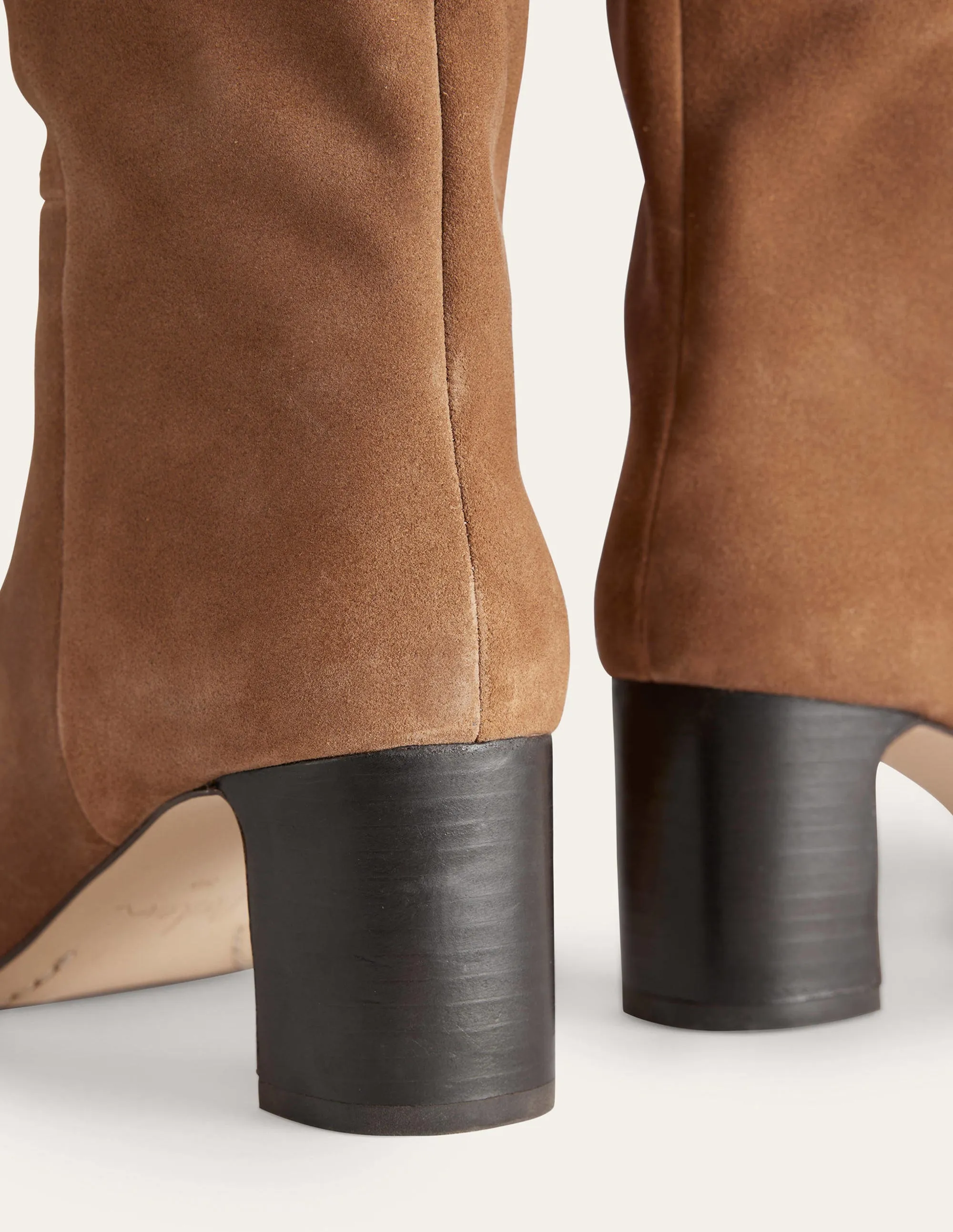 Erica Knee High Leather Boots-Golden Brown Cow Suede