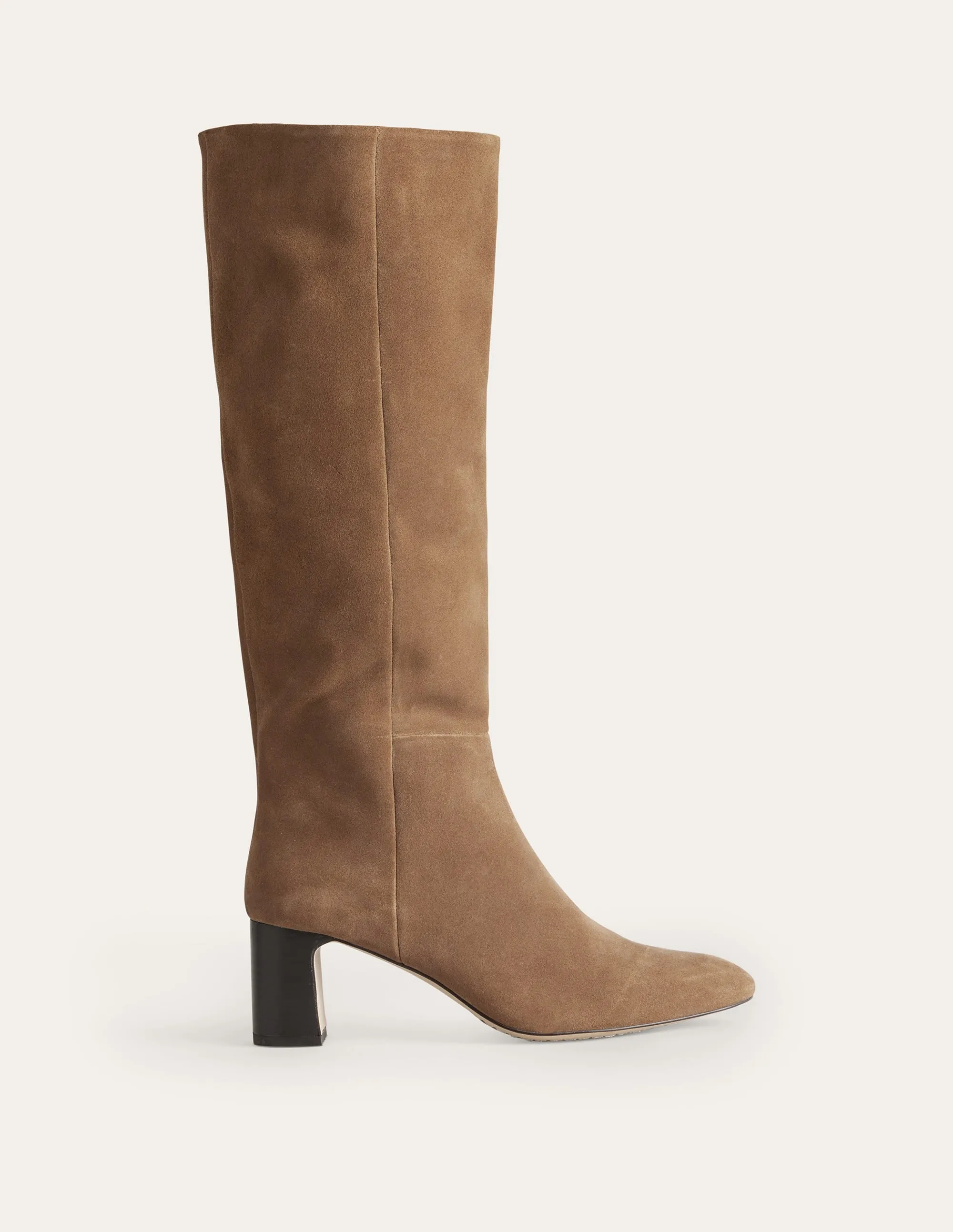 Erica Knee High Leather Boots-Golden Brown Cow Suede