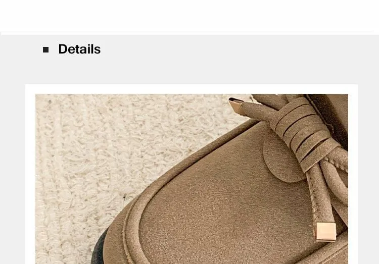 Fleece Lined Bowknot Ankle Boots