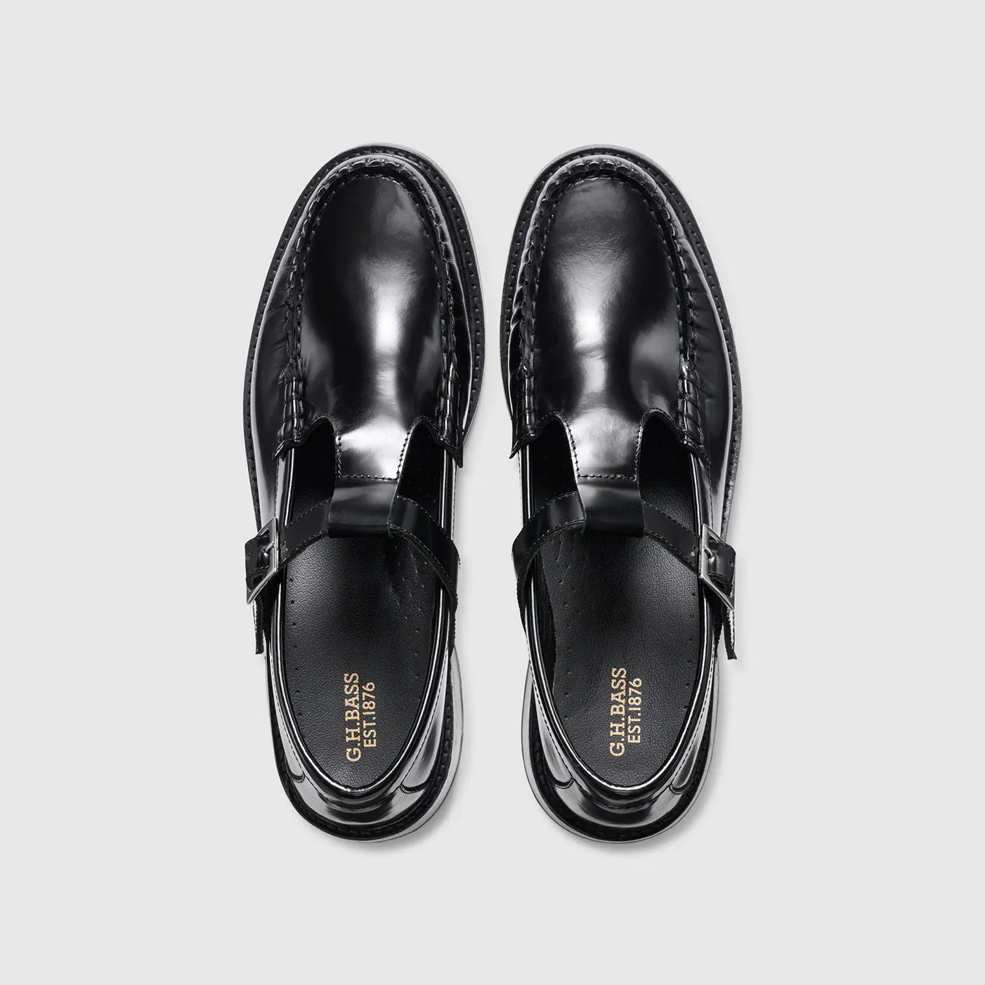 G.H. Bass Women's Mary Jane Heel Loafer in Black