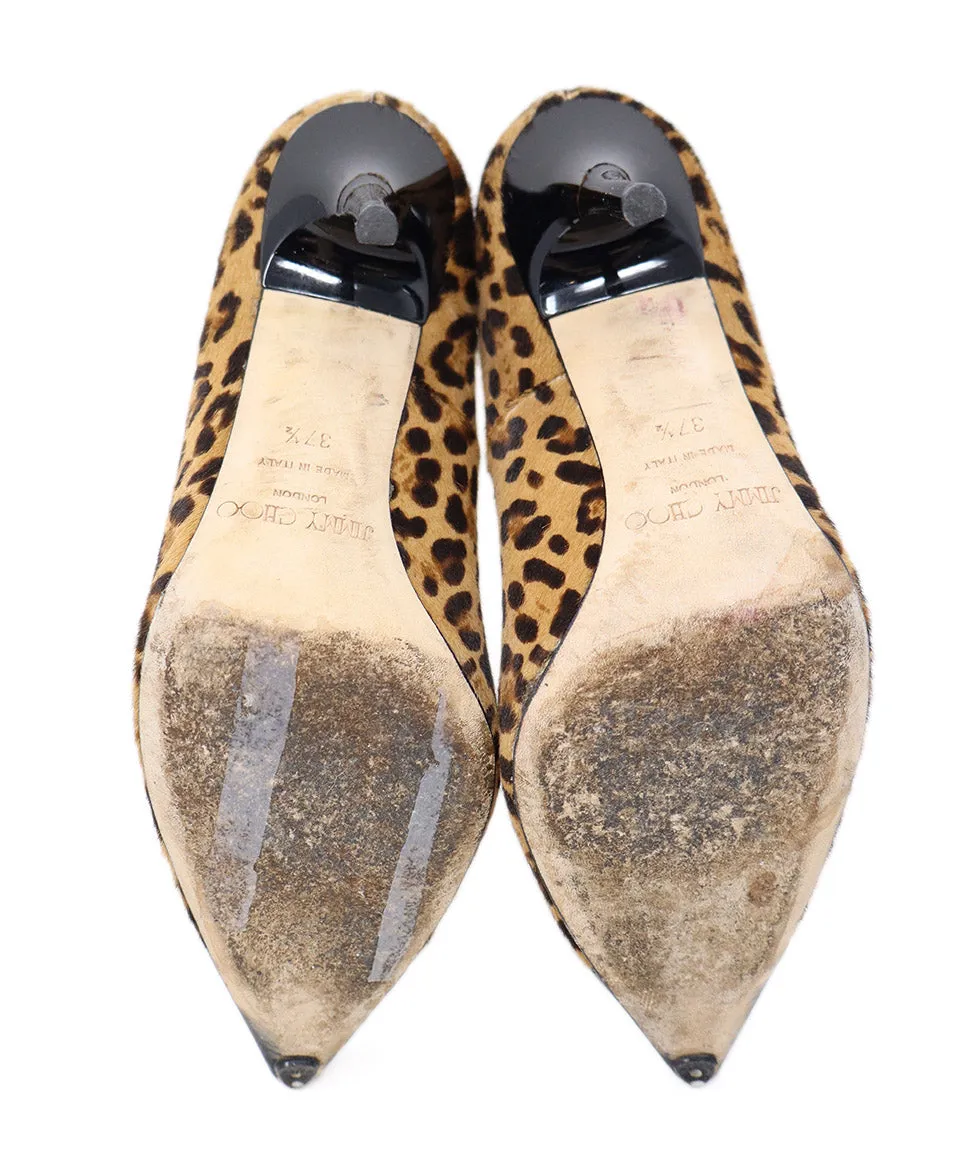 Jimmy Choo Leopard Print Heels sz 7.5