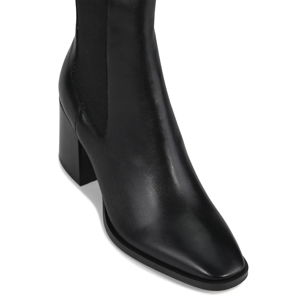 KEO LEATHER HEEL MID BOOTS