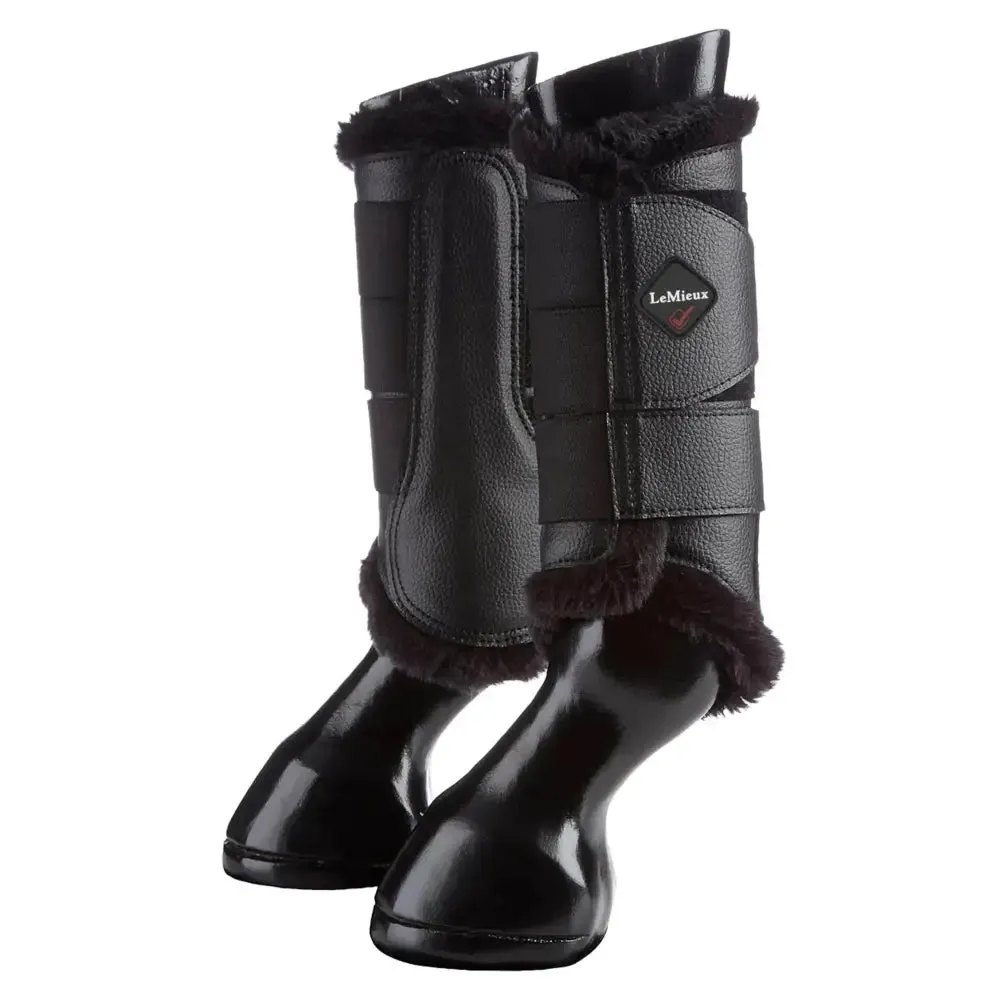 LeMieux Fleece Lined Brushing Boots Black