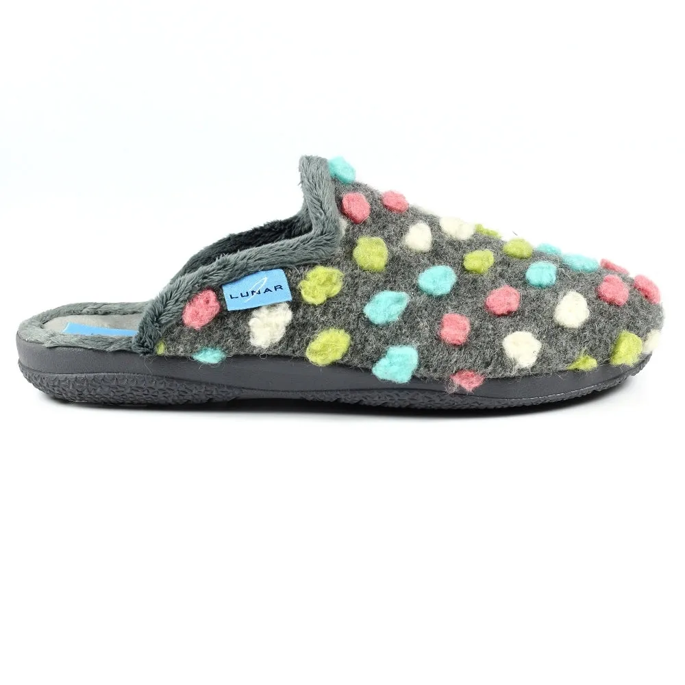 Lunar Women's KLA126 Montreal Mule Slippers Grey