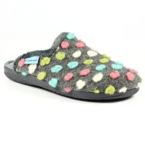 Lunar Women's KLA126 Montreal Mule Slippers Grey