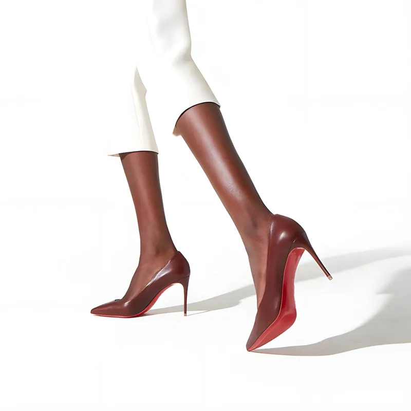 Luxurious Burgundy Leather Pumps