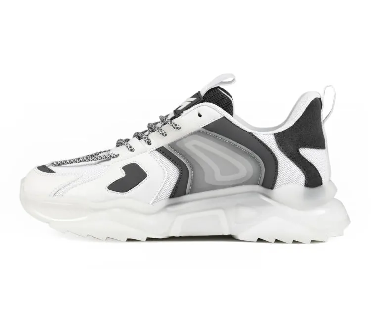 Mazino Stellar Urban Edge Men’s White/Grey Chunky Sneakers