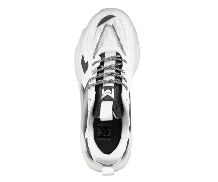 Mazino Stellar Urban Edge Men’s White/Grey Chunky Sneakers