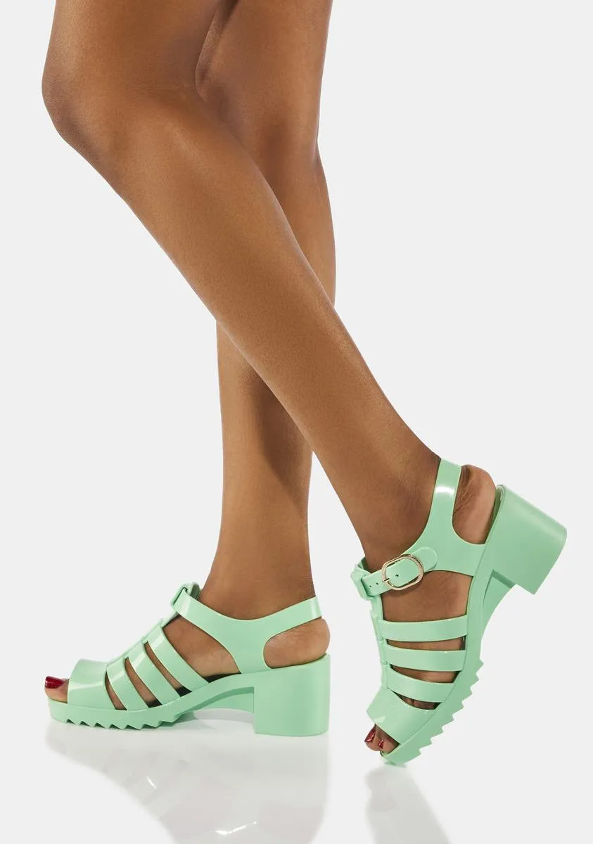 Mint Narrangaset Sandals