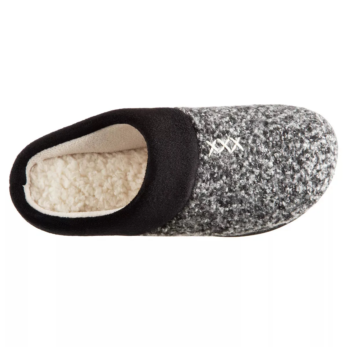 New with tags! Women's isotoner Jessie Tweed Marisol Hoodback Slippers, Sz XL 9.5-10