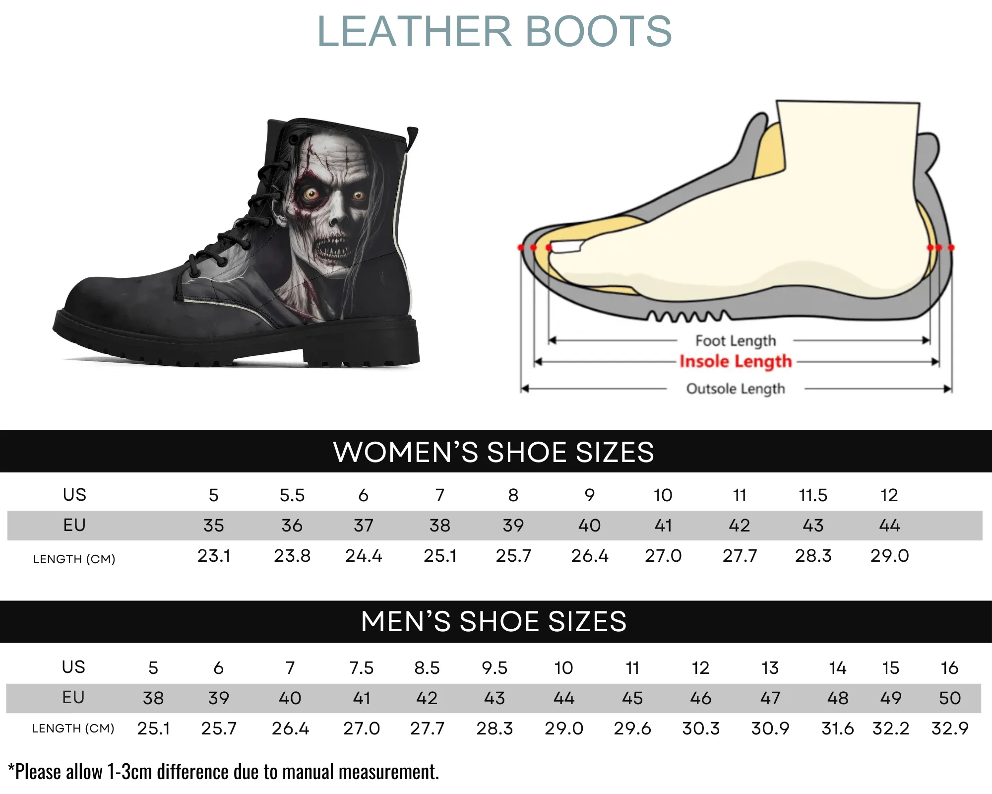 Night Terror Leather Boots