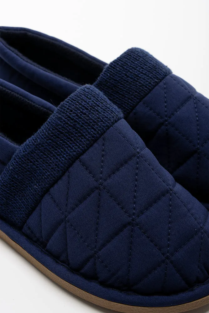 Quilted Slipper Navy