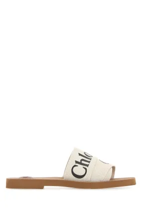 Sand linen Woody slippers