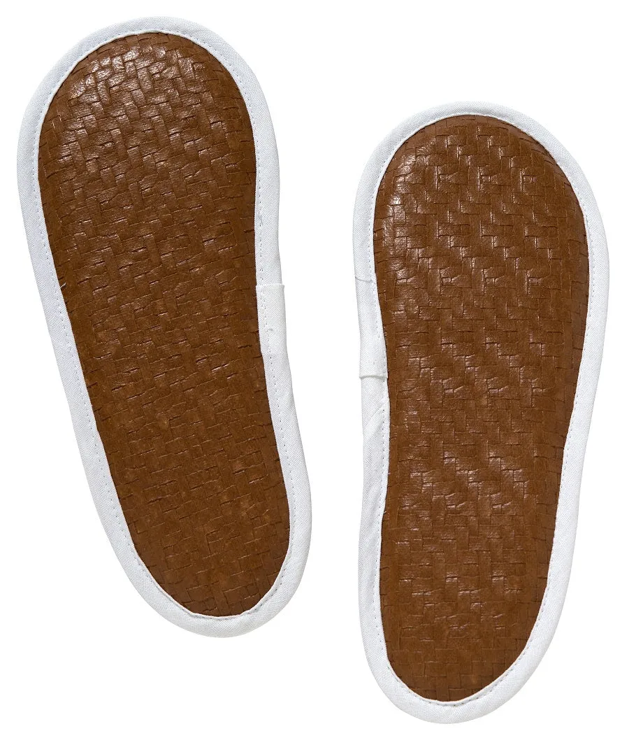 Slippers, Waffle Weave, Sand Dollar (Duck Egg Blue)