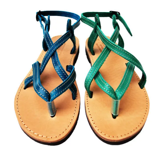 Strappy "Athina" leather sandals