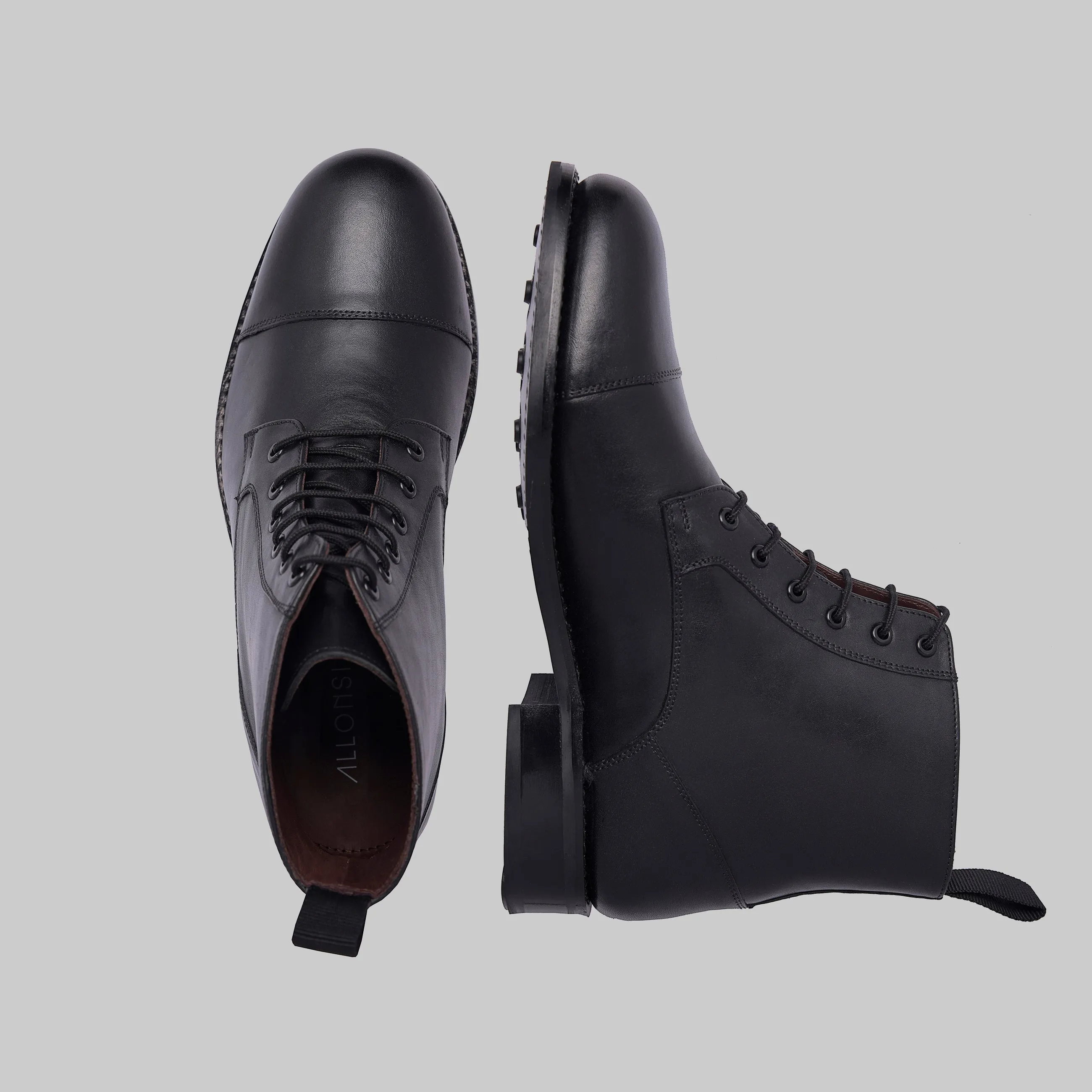 Welton Goodyear Welted Cap Toe Combot Dress Boots