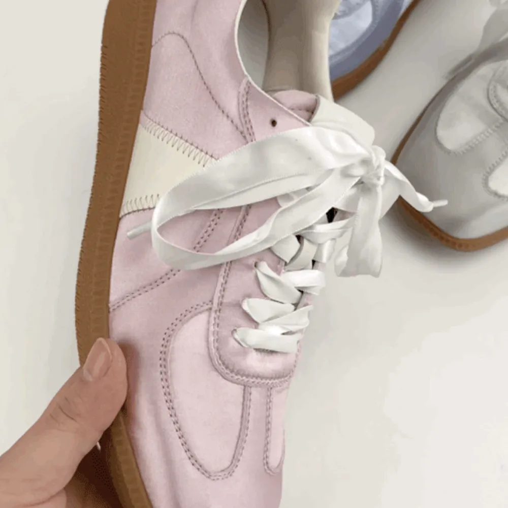 Women's Casual Satin Square Toe Sneakers