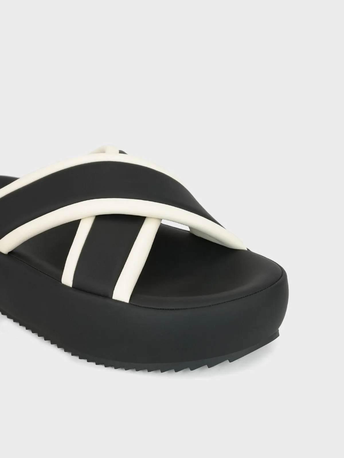 Womens "BOWIE" Cross Over Design Slippers