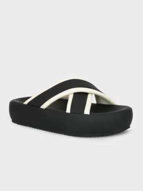 Womens "BOWIE" Cross Over Design Slippers