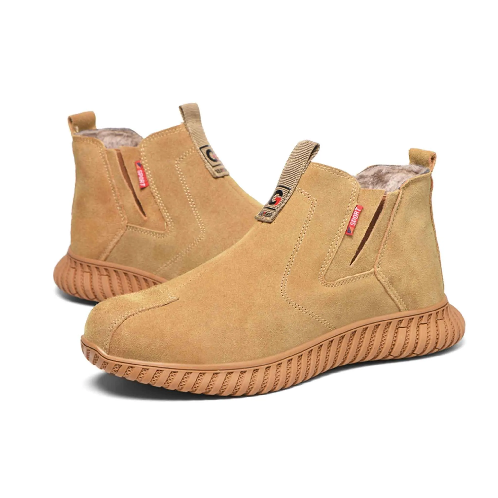 Women's Steel Toe Chelsea Boots - Fleece lined | B172