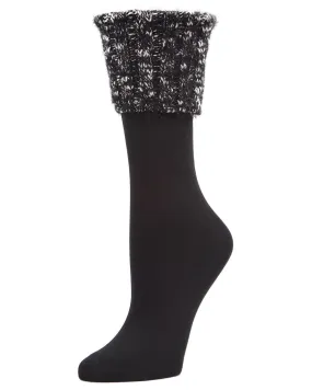 Women's Tonal Ribbed Premium Fleece-Lined Plush Crew Socks
